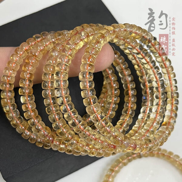 Natural Brazilian Citrine Chip Bracelet - Precision Cut Beads for DIY Jewelry​ - Image 3