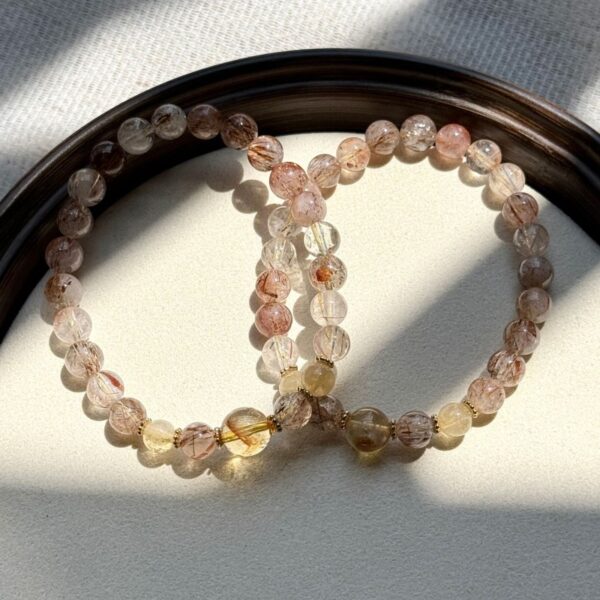 925 Silver Citrine & Super Seven Bracelet - Wealth & Energy Jewelry for Women - Image 4