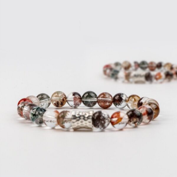 925 Silver Ghost Quartz Bracelet - Wealth Attracting Minimalist Jewelry - Image 2