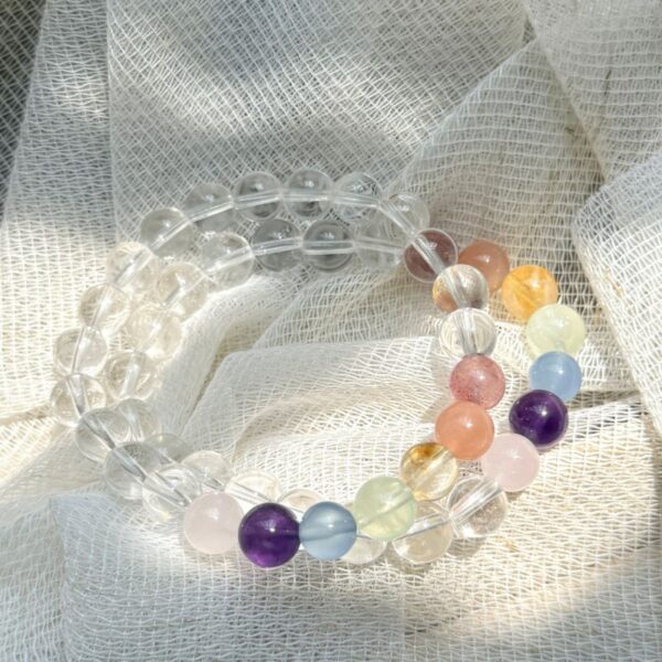 7-Chakra Crystal Bracelet - Natural White Quartz Energy Jewelry - Image 5