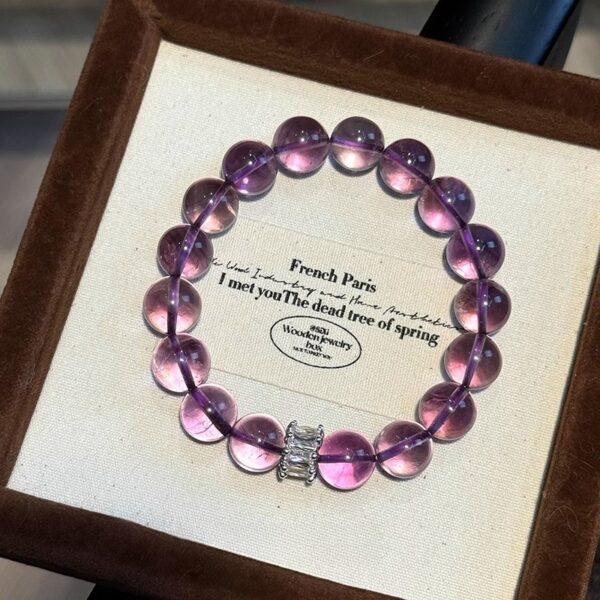Natural Amethyst Energy Bracelet - 9 Purple Fire Feng Shui Jewelry for Women - Image 3
