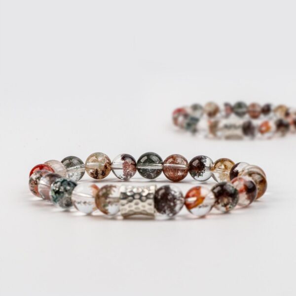 925 Sterling Silver Phantom Quartz Bracelet – Waistline Design - Image 2