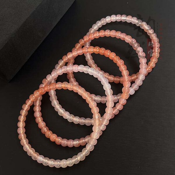 Natural Gradient Salt-Source Agate Bracelet - Precision Cut Barrel Beads​ - Image 2