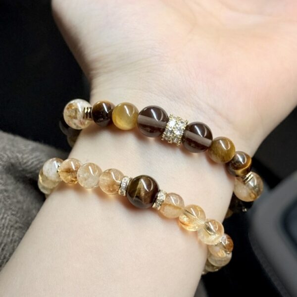 Golden Tiger Eye & Citrine Wealth Bracelet - Multi-Gemstone Energy Jewelry - Image 3