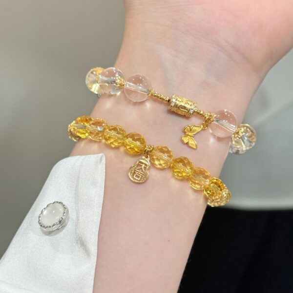 Faceted Citrine Good Luck Bracelet - Wealth Attracting Jewelry - Image 3
