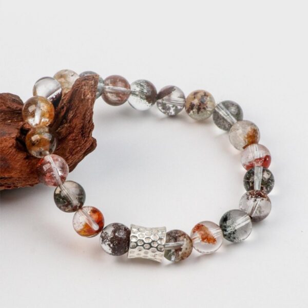 925 Silver Ghost Quartz Bracelet - Wealth Attracting Minimalist Jewelry - Image 3