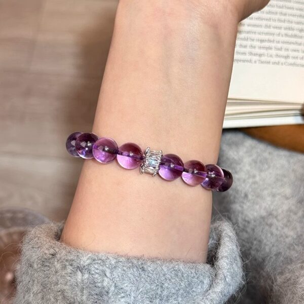 Natural Amethyst Energy Bracelet - 9 Purple Fire Feng Shui Jewelry for Women - Image 4