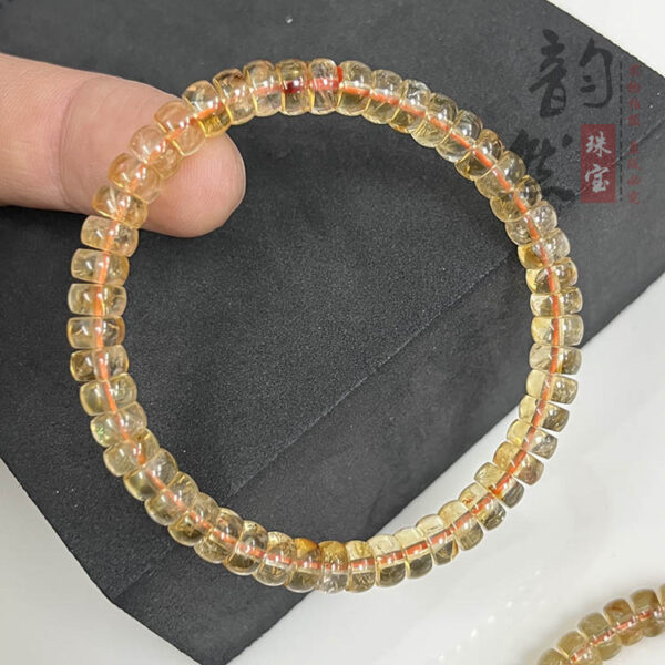 Natural Brazilian Citrine Chip Bracelet - Precision Cut Beads for DIY Jewelry​ - Image 4