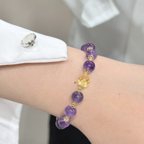 Amethyst Bell Bracelet - Spiritual Protection & Positive Energy Jewelry - Image 2