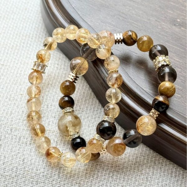 Golden Tiger Eye & Citrine Wealth Bracelet - Multi-Gemstone Energy Jewelry - Image 4