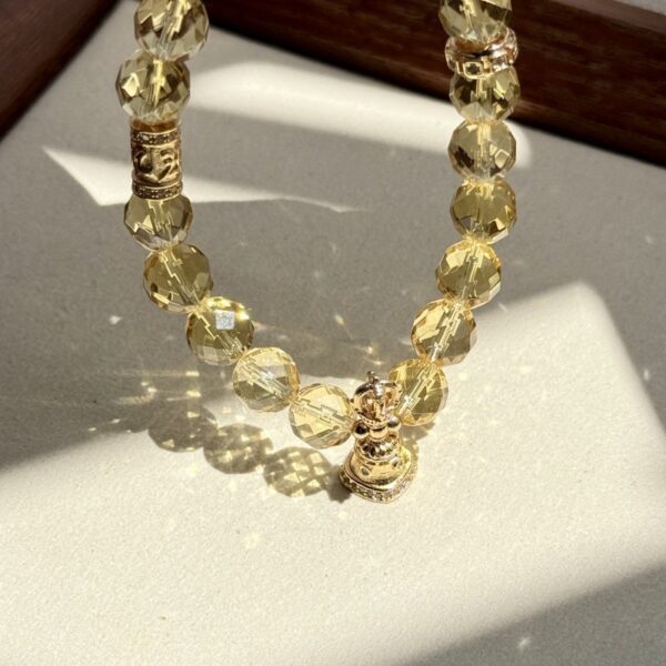 Faceted Citrine Good Luck Bracelet - Wealth Attracting Jewelry - Image 2