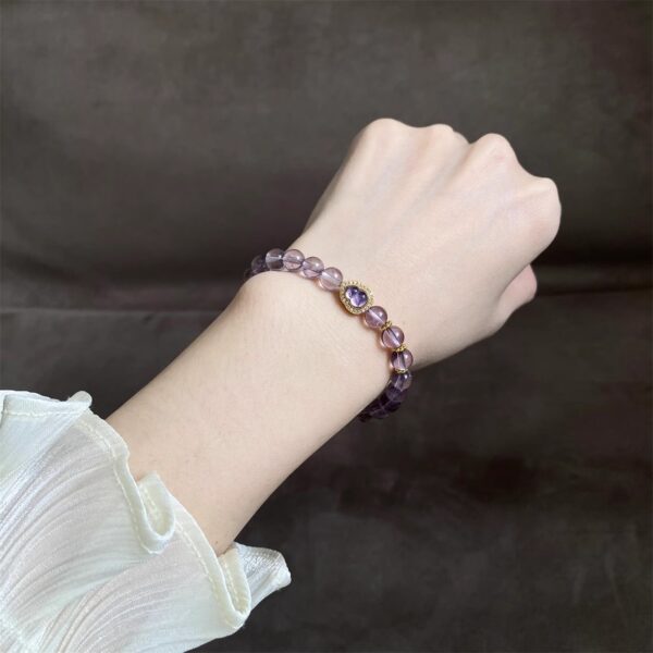 Success & Protection Bracelet - Natural Amethyst & Lucky Gourd Crystal Jewelry for Achievement & Safety - Image 2