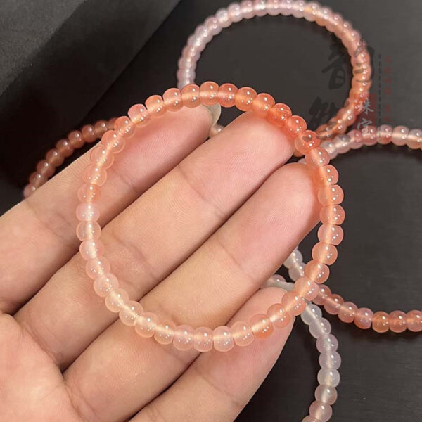 Natural Gradient Salt-Source Agate Bracelet - Precision Cut Barrel Beads​ - Image 4