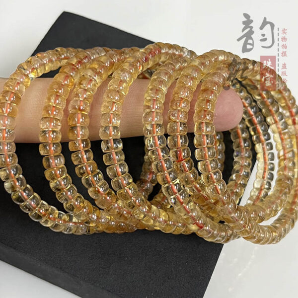 Natural Brazilian Citrine Chip Bracelet - Precision Cut Beads for DIY Jewelry​ - Image 6