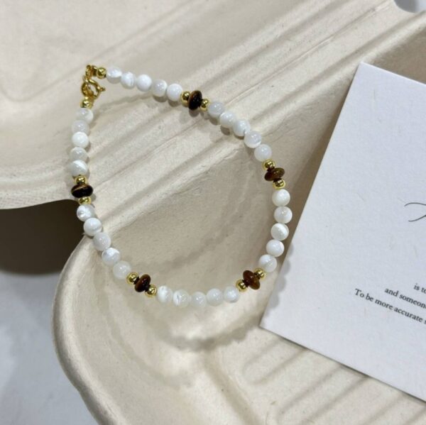 925 Silver & Tiger Eye Saturn Bracelet - Stackable Boho Chic Jewelry - Image 5