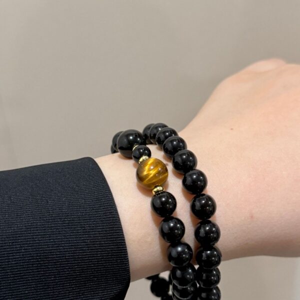 Natural Tiger Eye Bracelet - Double Layer Protection Stone Jewelry for Women - Image 5