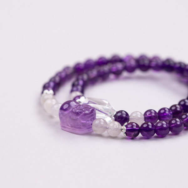 Pi Xiu Wealth Bracelet - Natural Amethyst Double Strand Crystal Jewelry for Love & Abundance - Image 4