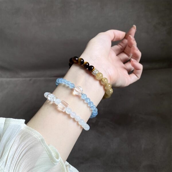 Wealth Attraction Bracelet - Natural Tiger Eye & Citrine Crystal Jewelry for Prosperity & Success - Image 3
