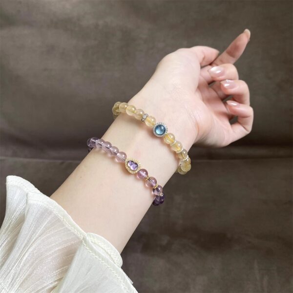 Success & Protection Bracelet - Natural Amethyst & Lucky Gourd Crystal Jewelry for Achievement & Safety - Image 3