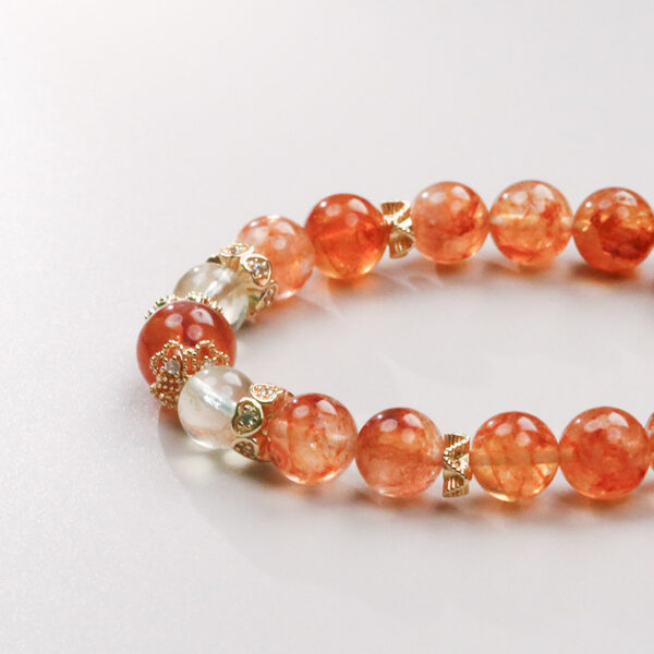 Couple's Luck Bracelet Set - White Quartz & Red Aventurine Energy Jewelry - Image 3