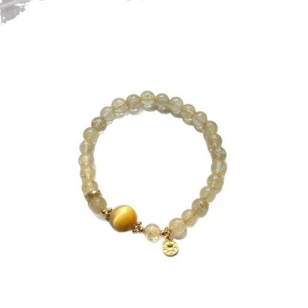 Golden Tiger Eye Wealth Bracelet with Copper Coin - Image 6