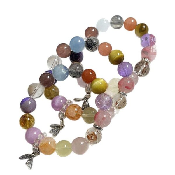 ​Mixed Gemstone Energy Bracelet - Red Agate, Black Tourmaline & Lepidolite Beads​