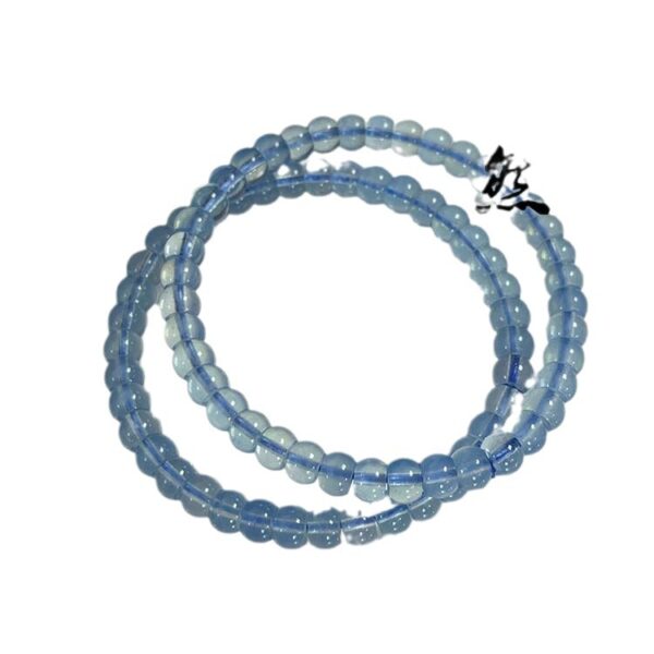 ​Natural Blue Aquamarine Chip Bracelet - Precision Cut Beads for DIY Jewelry​