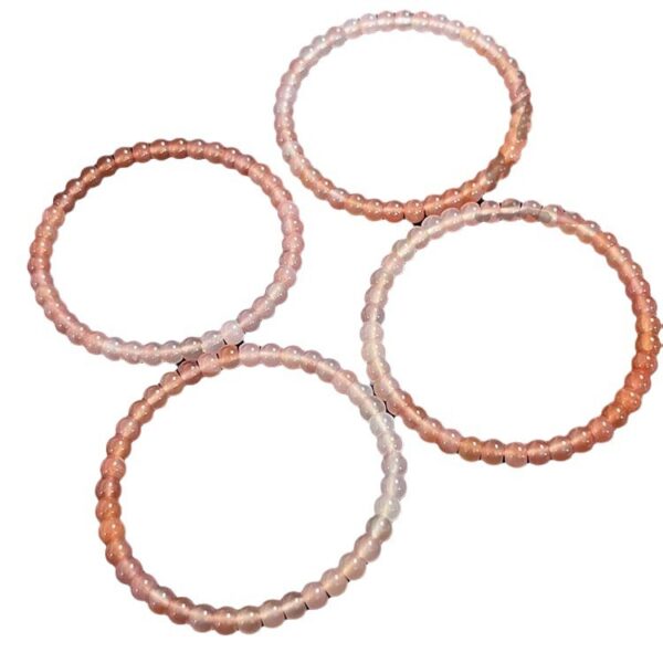 Natural Gradient Salt-Source Agate Bracelet - Precision Cut Barrel Beads​ - Image 6