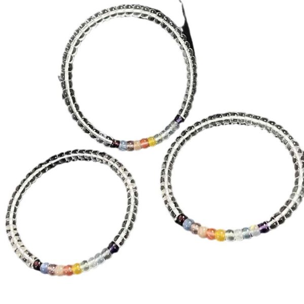 ​Mixed Gemstone DIY Bracelet - Clear Quartz, Amethyst & Garnet Energy Beads​