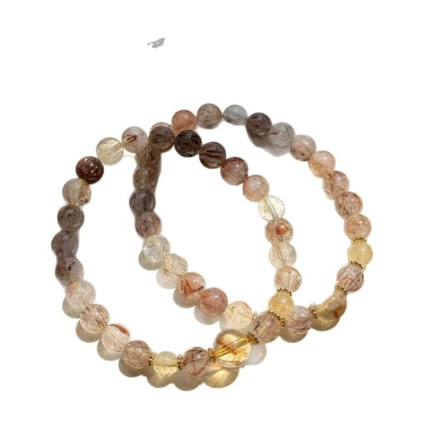925 Silver Citrine & Super Seven Bracelet - Wealth & Energy Jewelry for Women