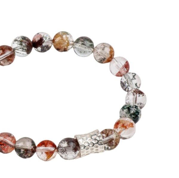 925 Silver Ghost Quartz Bracelet - Wealth Attracting Minimalist Jewelry