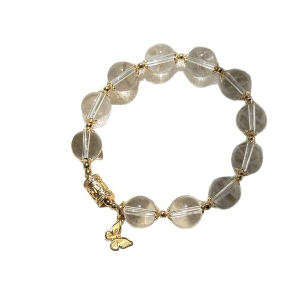 White Crystal Butterfly Bracelet - New Chinese Style Minimalist Jewelry