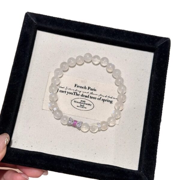 Screw-Clasp Moonstone Bracelet - Ethereal Silver Jewelry for Women