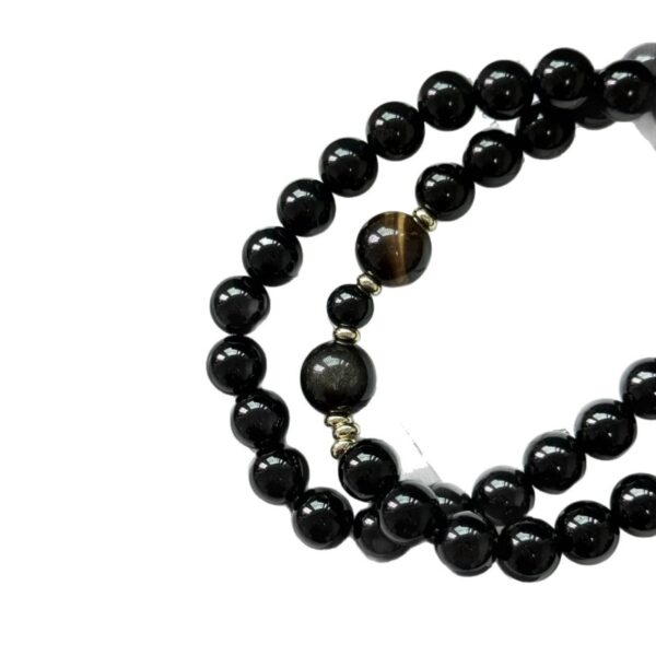 Natural Tiger Eye Bracelet - Double Layer Protection Stone Jewelry for Women