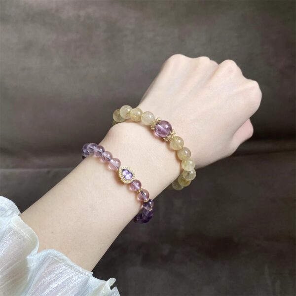 Success & Protection Bracelet - Natural Amethyst & Lucky Gourd Crystal Jewelry for Achievement & Safety - Image 4