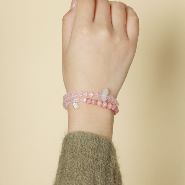 Pure Heart Rose Quartz Bracelet | Natural Crystal Jewelry for Love & Emotional Healing - Image 3