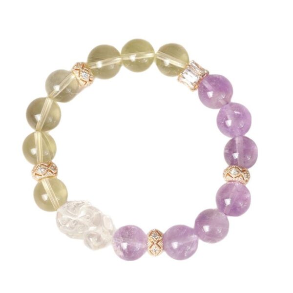 Wealth Master Crystal Bracelet - Natural Citrine & Pyrite Energy Jewelry for Abundance & Success