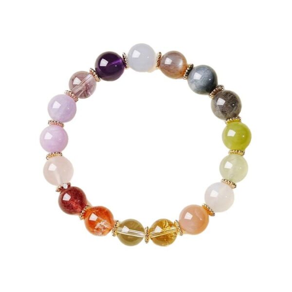 Five Elements Fire & Earth Bracelet Set - Amethyst & Lepidolite Couple's Energy Jewelry