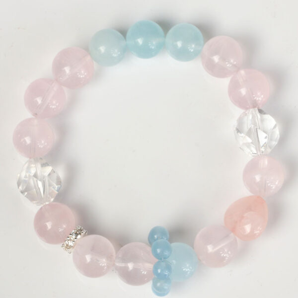 Multi-Gemstone Healing Bracelet - White Quartz, Amethyst, Rose Quartz, Aquamarine