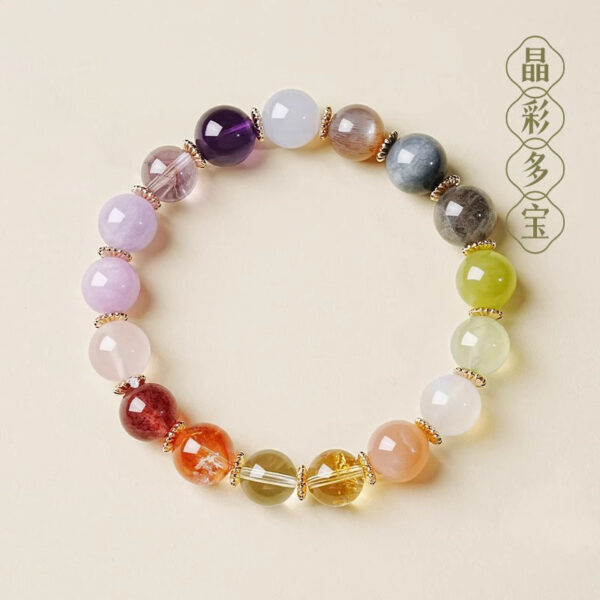 Five Elements Fire & Earth Bracelet Set - Amethyst & Lepidolite Couple's Energy Jewelry - Image 4
