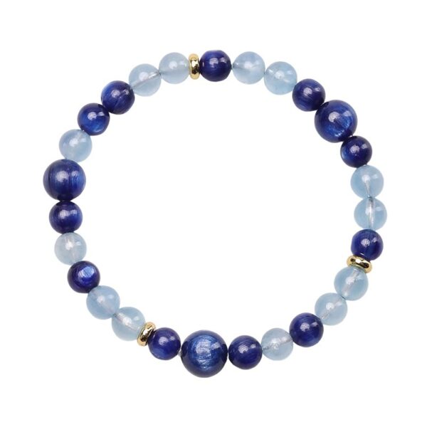 Five-Elements Water-Replenishing Bracelet - Natural Aquamarine & Blue Crystal Energy Jewelry