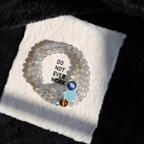 Tiger Eye & Aquamarine Bracelet Set - Boho Chic Gemstone Jewelry for Women - Image 5