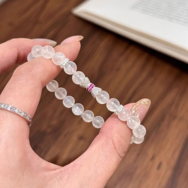 Screw-Clasp Moonstone Bracelet - Ethereal Silver Jewelry for Women - Image 4
