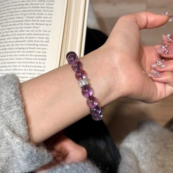 Natural Amethyst Energy Bracelet - 9 Purple Fire Feng Shui Jewelry for Women - Image 2