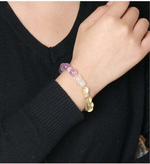 Wealth Master Crystal Bracelet - Natural Citrine & Pyrite Energy Jewelry for Abundance & Success - Image 2